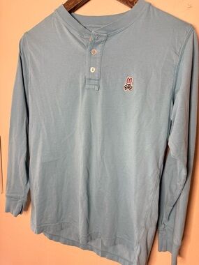 Psycho Bunny Light Blue Long Sleeve Kids Tee